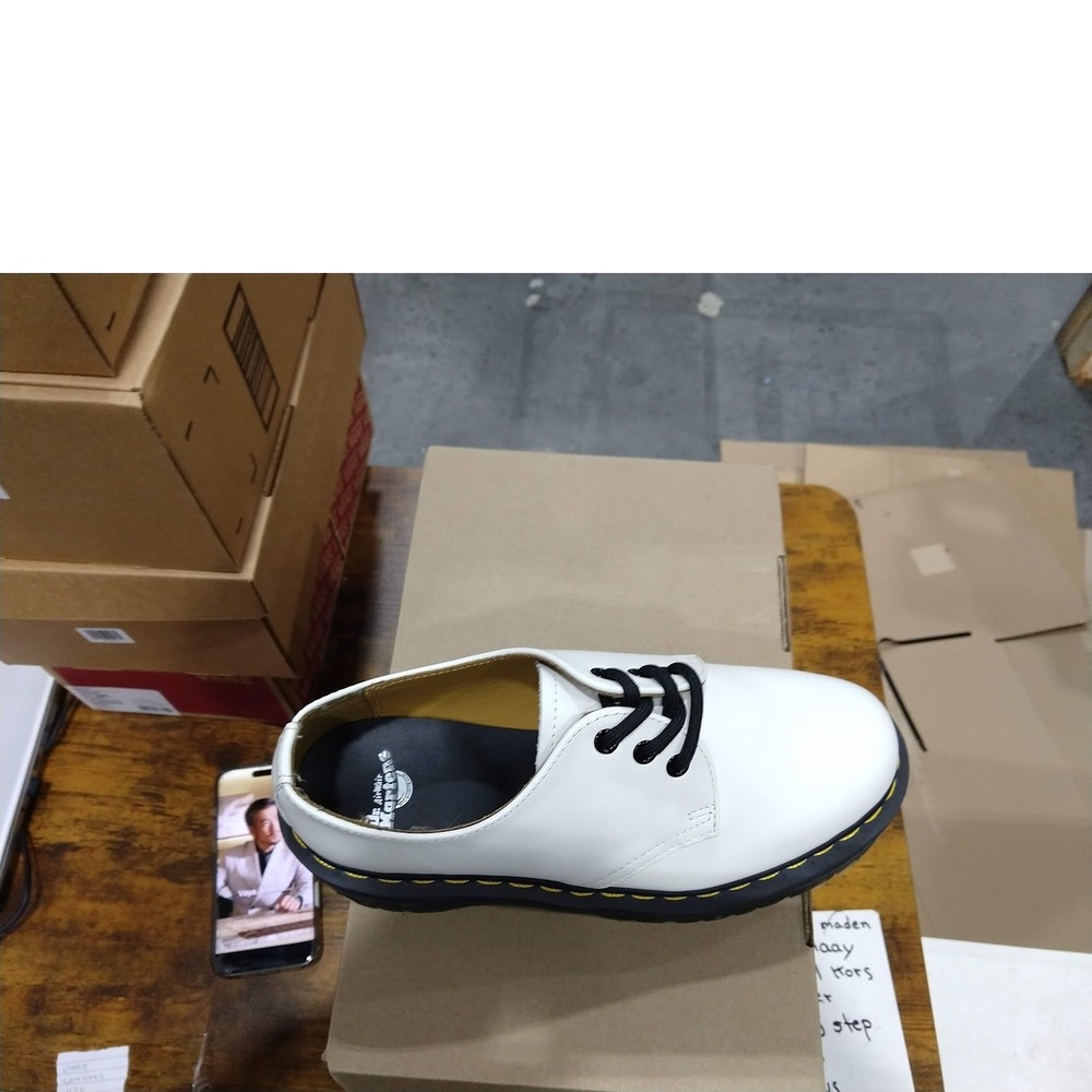 Doc Martens 1461 quad platform shoes womens 8 white - Picture 2 of 3